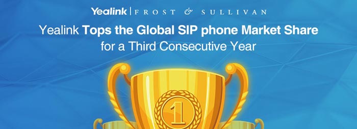 Yealink Tops the SIP phone Market Share for a Third Consecutive Year